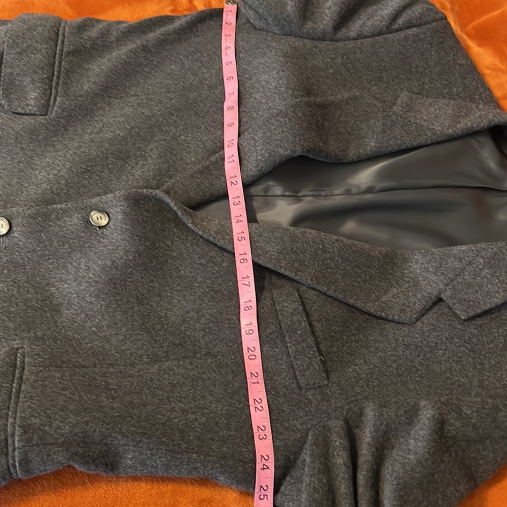 Herm Rassel Charcoal Gray Cashmere Wool & Nylon Mens Blazer Sz Xl Estimate - Picture 16 of 16